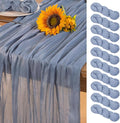 Dusty Blue Cheesecloth Table Runner 10 Pack Fall Table Runners Boho Gauze 120 by DeZerlor
