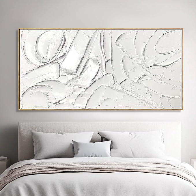Abstract Oil Painting Artwork Framed Canvas Art Maximalist Decor 24"x48" Modern - Image 3