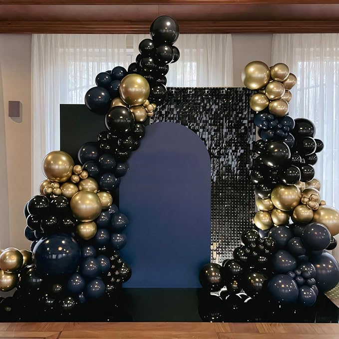 110pcs Black Balloons 12 Inch Black Balloon Arch Kit - Image 4