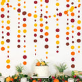 46Ft Fall Party Decorations Polka Dots Garlands Orange Yellow Burgundy Brown by pinkblume