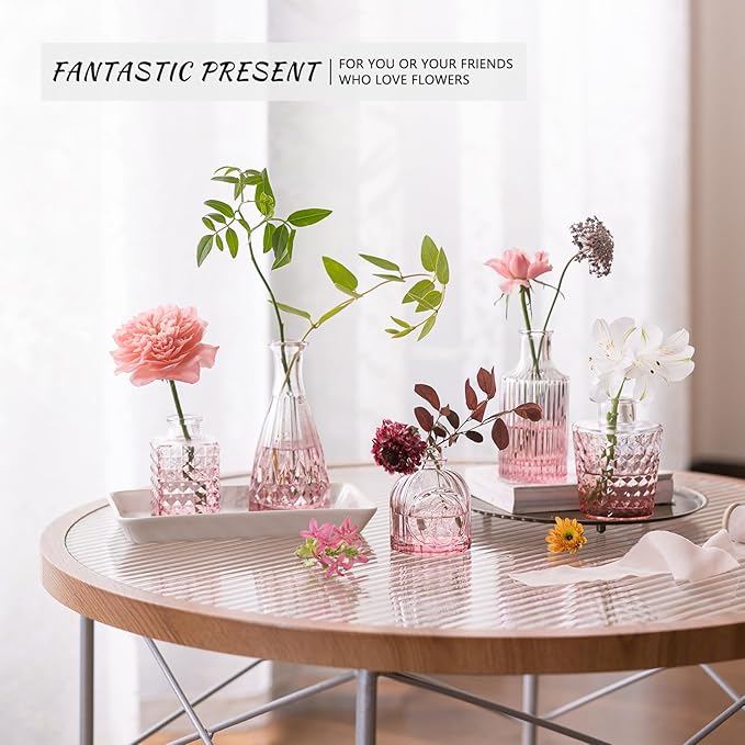 12Pcs Glass Bud Vase Set, Small Flower Vase - Image 5