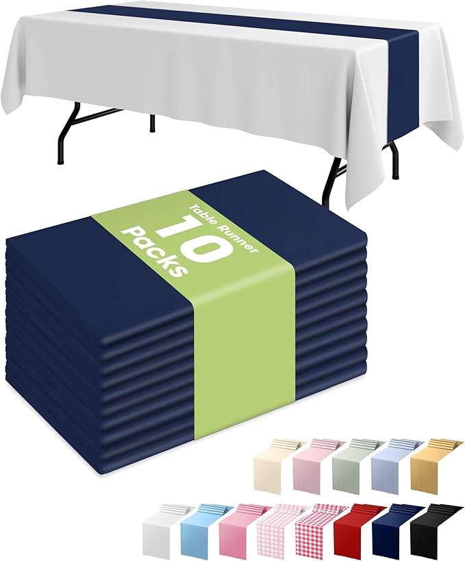 Pureegg Navy Blue Plastic Table Runners by Pureegg