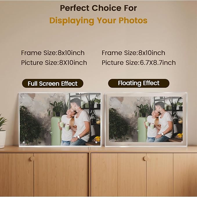 JOHOUSE 2 Pack 8 x 10 Acrylic Picture Frames, Double Sided Magnetic Photo - Image 9