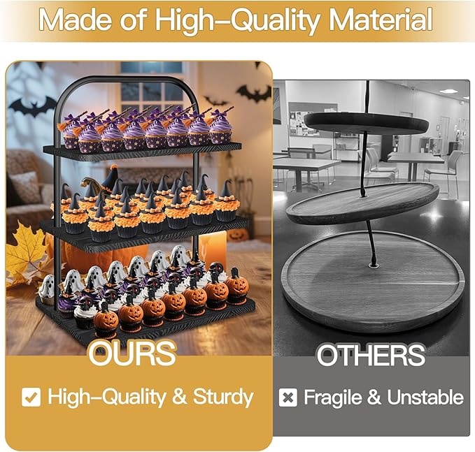 Cupcake Stand, 3 Tier Halloween Cupcake Stand - Image 4