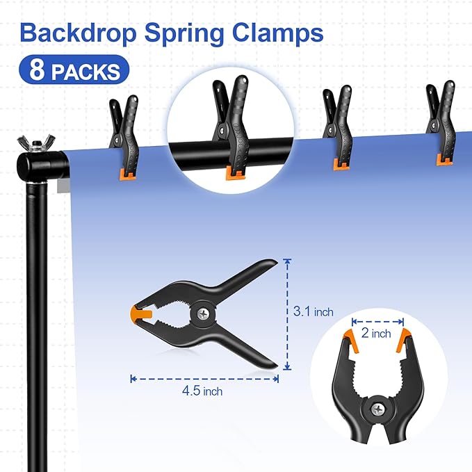 Backdrop Stand 10x6.6ft, Photo Studio Adjustable Background Stand Support - Image 6