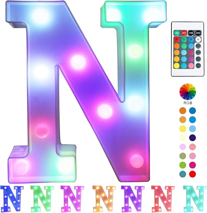 Pooqla Colorful LED Marquee Letter Lights by Pooqla