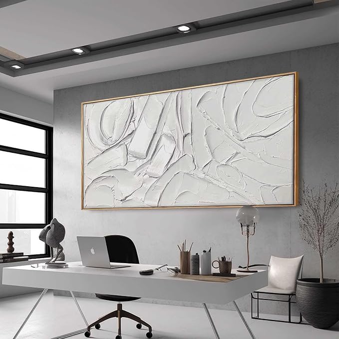XIANSHOU Abstract Canvas Wall Art Simple Wall Pictures Textured Wall Decor - Image 4