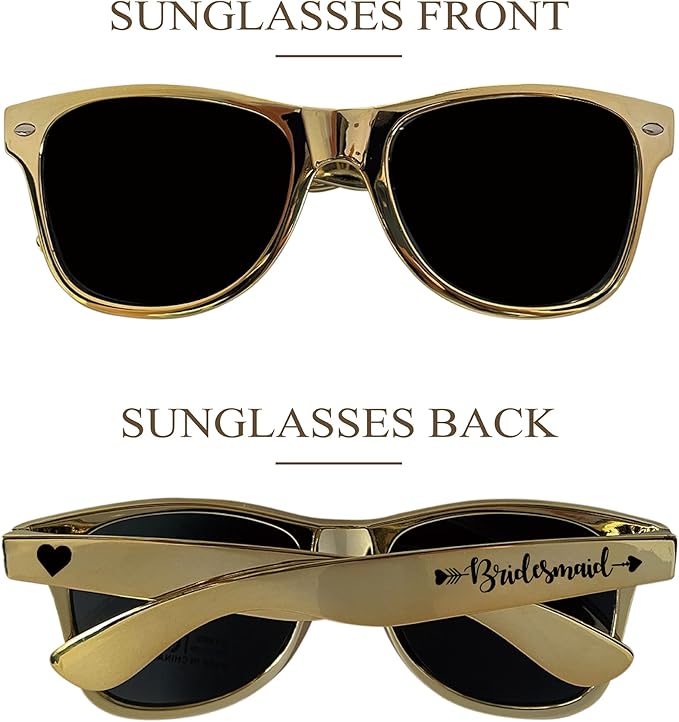LADY&HOME 10 Pack Bachelorette Sunglasses, Bride Bridesmaid Sunglasses - Image 4