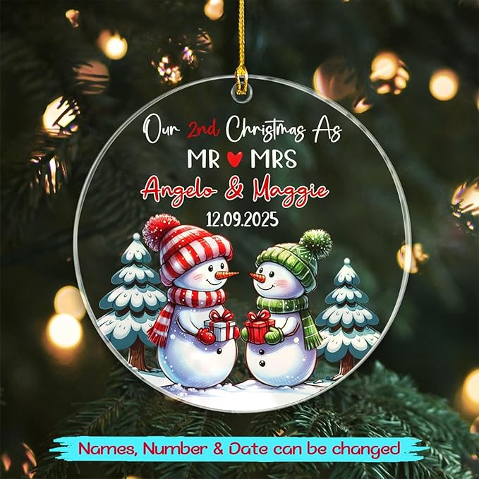 Our 2ND Christmas As Mr & Mrs Ornaments Gift - Image 2