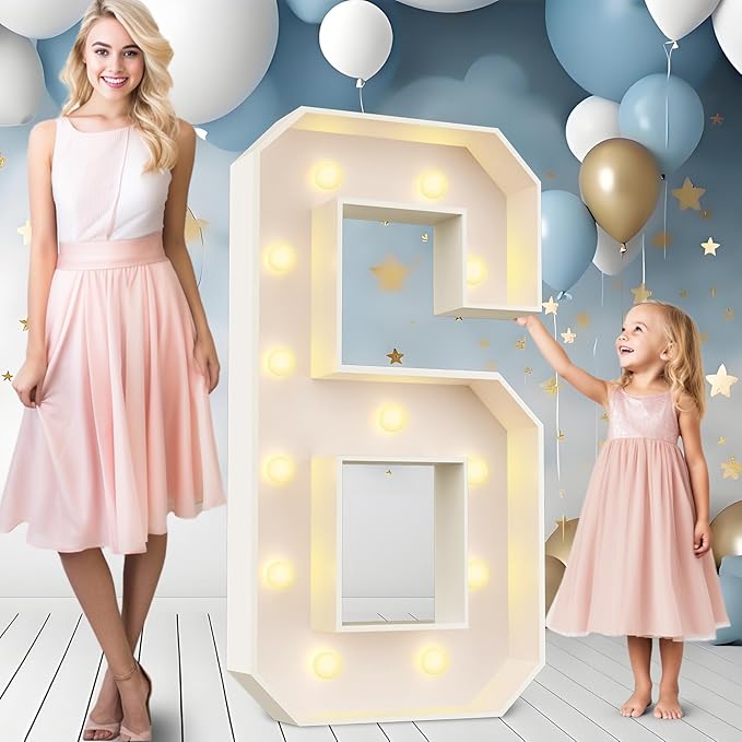 Ledido 4FT Marquee Light Up Numbers Large Light Up Letters by Ledido