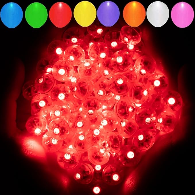 Aogist 200pcs Red Balloon Light, Long Standby Time Waterproof Mini Ball Light by Aogist