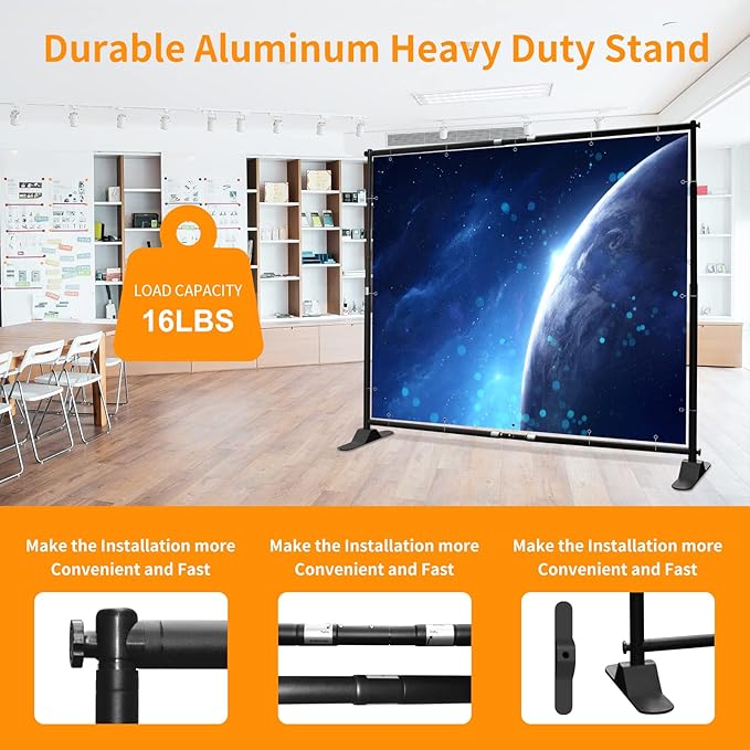FUDESY 10x8 ft Backdrop Banner, Heavy Duty Adjustable Background Stand Kit - Image 4