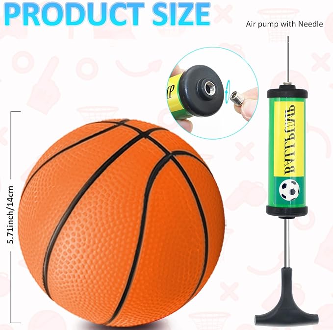 18 Pcs 5" Mini Basketball Set - Image 2