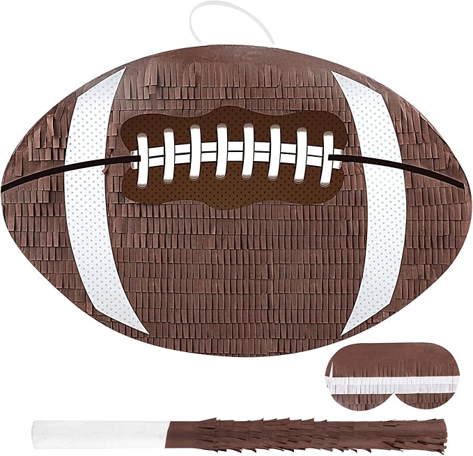 Football Pinata with Pinata Stick & Hanging Football Party Decorations by Waenerec
