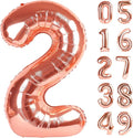 Rose Gold 40 Inch Big Number Balloon Birthday Decoration, Number 2 Helium by Upgesy