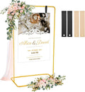 Adjustable Metal Wedding Welcome Sign Stand by WORFEI