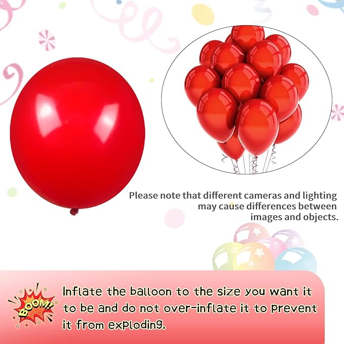 KAWKALSH Red Balloon Arch Kit 111Pcs 18 12 5 Inch Latex Party Balloons Garland - Image 3
