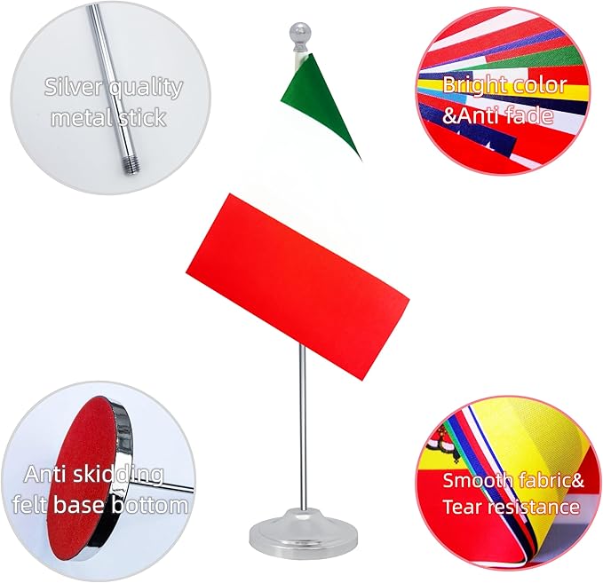 Italy Desk Flag, Italian Table Office Flag - Image 3