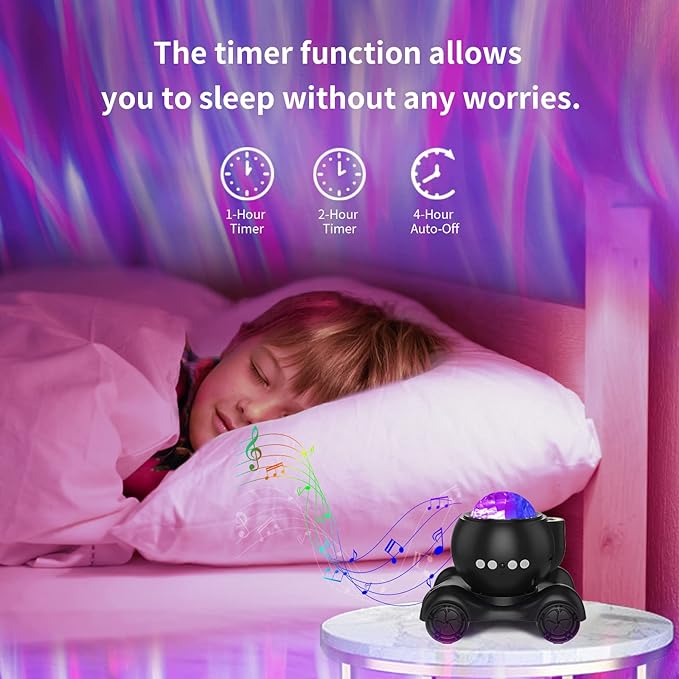 ENOKIK Northern Light Projector, Aurora Star Projector Built-in Bluetooth - Image 3