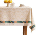 patdrea Designer Rectangle Linen Table Cloth, Vintage Anti-Wrinkle Durable by Welcometopatdrea