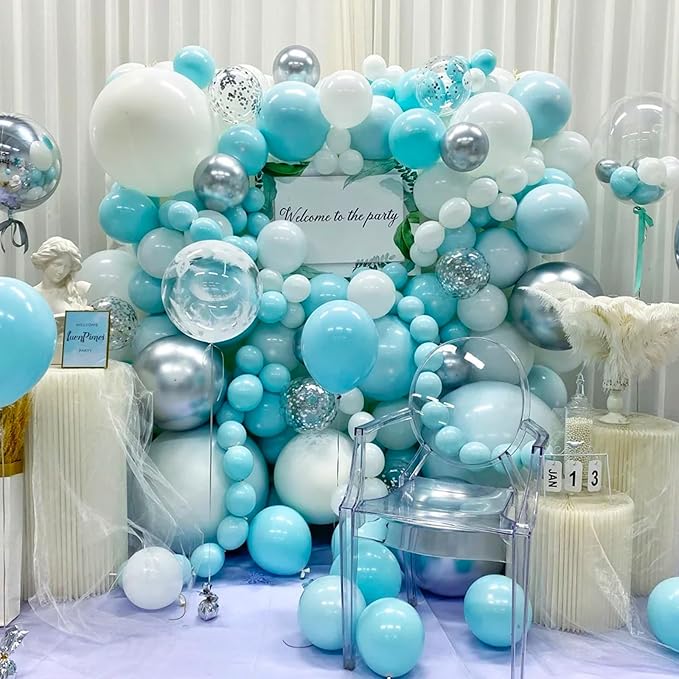 90pack Teal Balloons Different Size 18/12/10/5 Inch Teal Balloon Garland Arch - Image 3