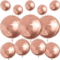 12Pcs Champagne Gold Round Foil Balloons, Metallic Foil Balloon by vibzox
