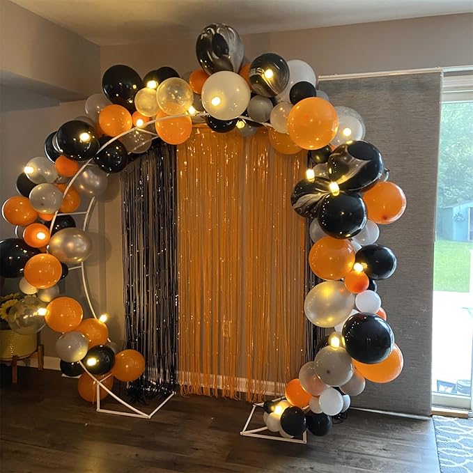 Orange and Black Halloween Balloons Set - Image 3