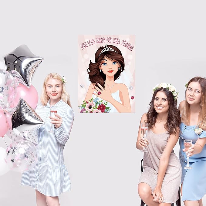 ASTARON Pin The Ring On The Bride, Bridal Shower Hen Party Bachelorette Party - Image 5