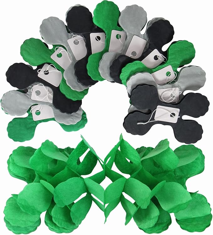 Black Green-Silver Party-Decorations Streamers Garland - Image 5