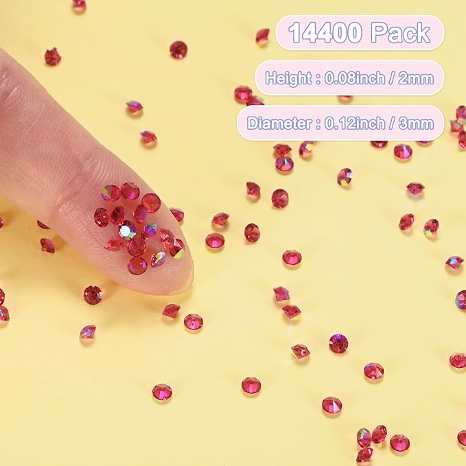 14400-Pack Acrylic Diamonds, 0.12 Inch/3mm Wedding Table Scatter Confetti - Image 3