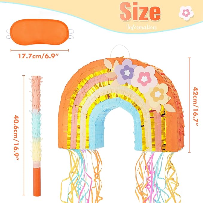 WERNNSAI Rainbow Pinata - Image 3