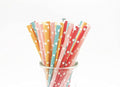 100 Pcs Colorful Disposable Straws, Star Drinking Straws, Rainbow Paper Straws by NOVIPEROW