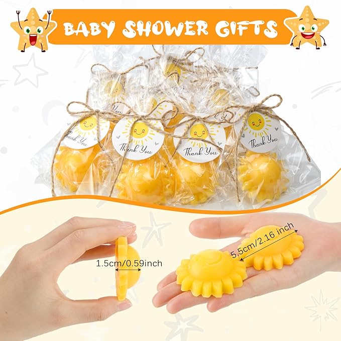 Demissle 20 Pcs Sun Soap Baby Shower Favors - Image 2