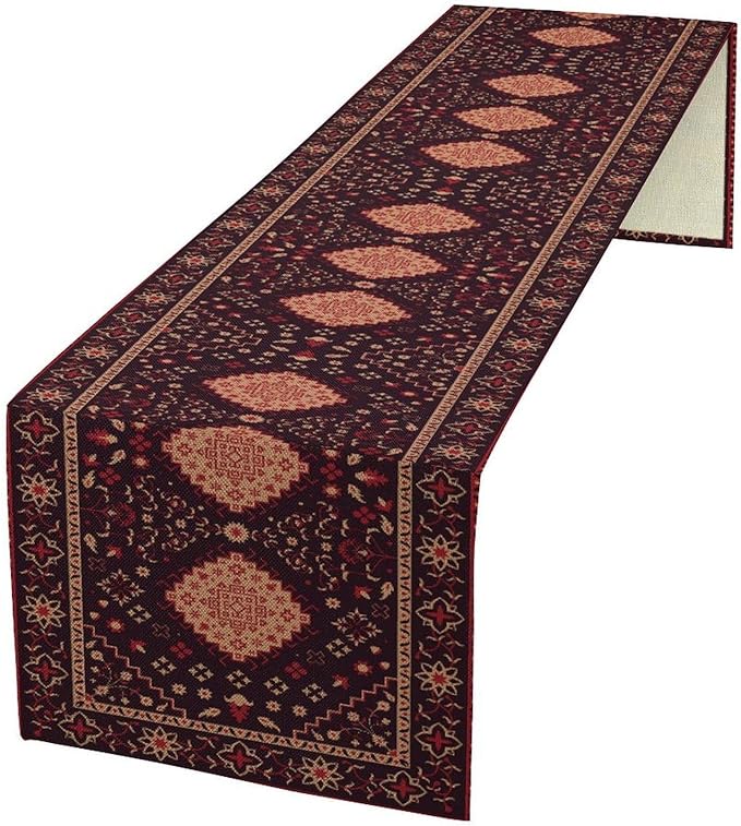 Vintage Boho Aztec Table Runner, Rustic Farmhouse Magical Kitchen Dining Home by Unknown