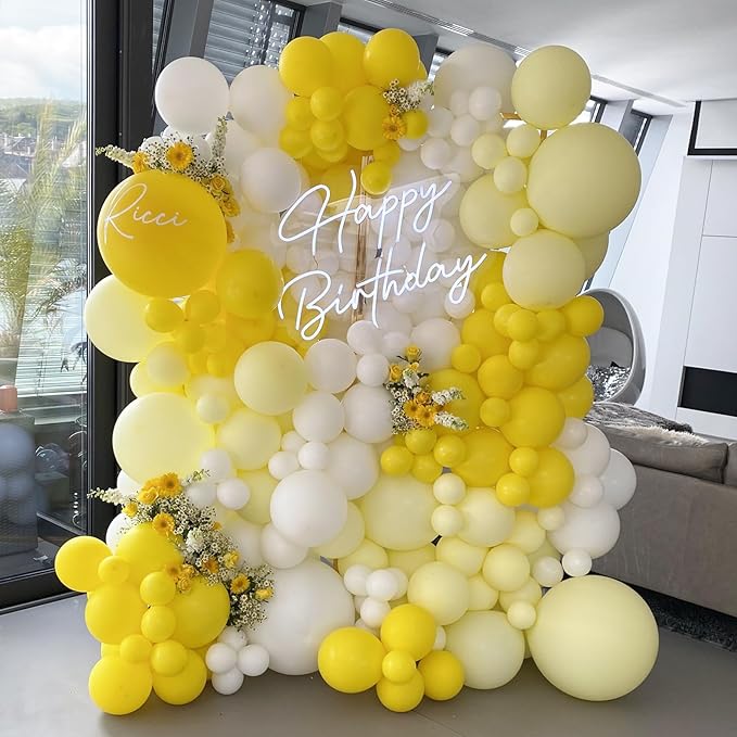 110pcs Yellow Balloons 12 Inch Latex Balloon Arch Kit - Image 4