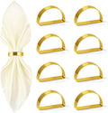 Gold Napkin Rings Set of 8, Iron Material Bright Gold Napkin Holder, Fall by NOVAYEAH