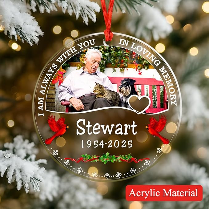 Personalized Memorial Glass Ornament 2025 – I Am Always - Image 6
