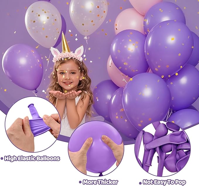 Purple Halloween Balloons, Latex Party Balloons - Image 3