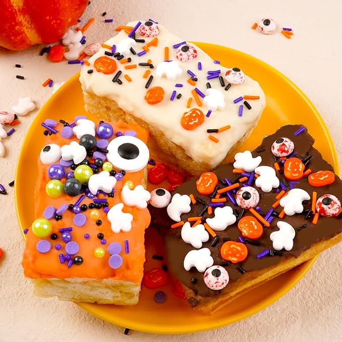 Halloween Sprinkles for Cake Decorating, Edible Candy Eyeballs, Pearl Sugar - Image 8