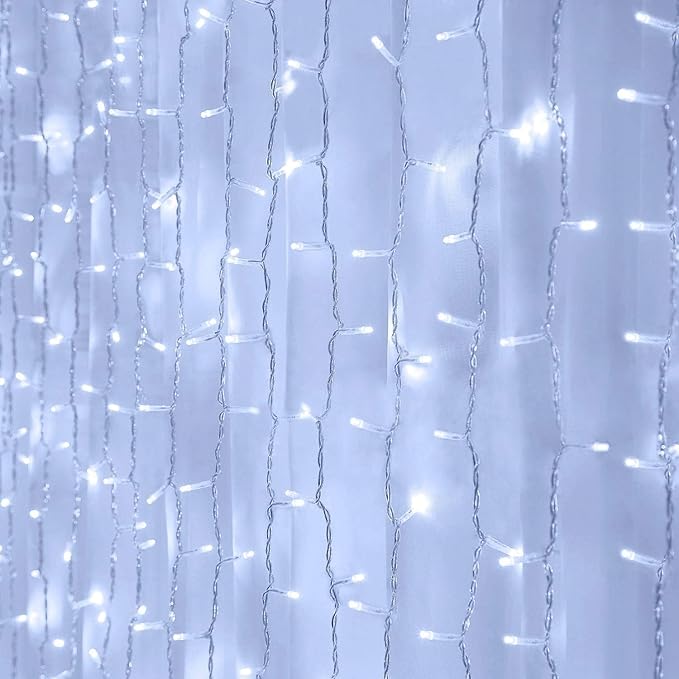Curtain String Lights, Window Fairy LED Icicle Xmas Lights - Image 3