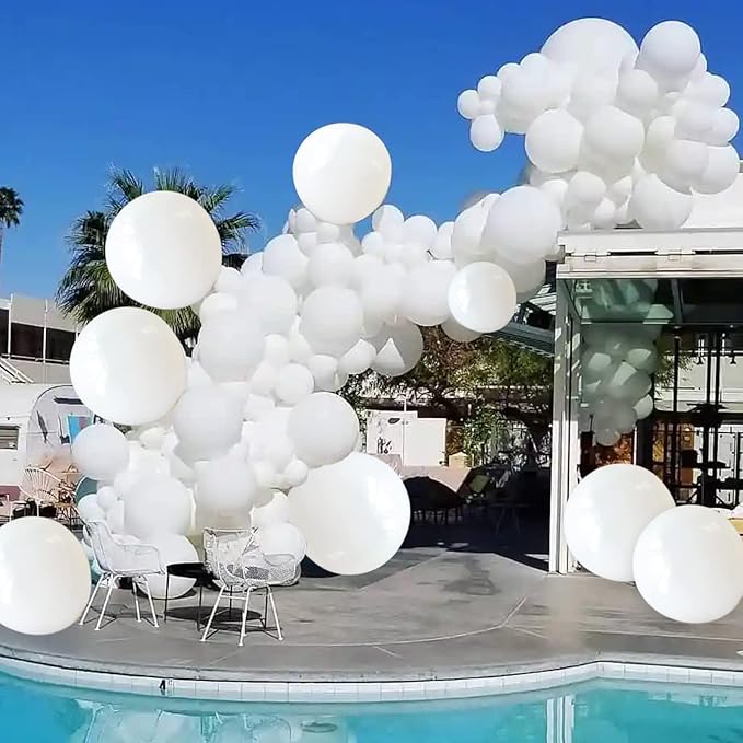 110pcs White Balloon 12 inch - Image 8