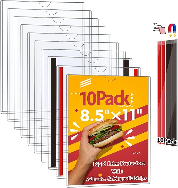 Rigid Magnetic Sign Holder 8.5 x 11 by JR-MOV