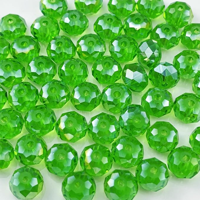 50pcs 10mm Crystal Glass Beads for Crafts Faceted Rondelle Glass Beads for by Unknown