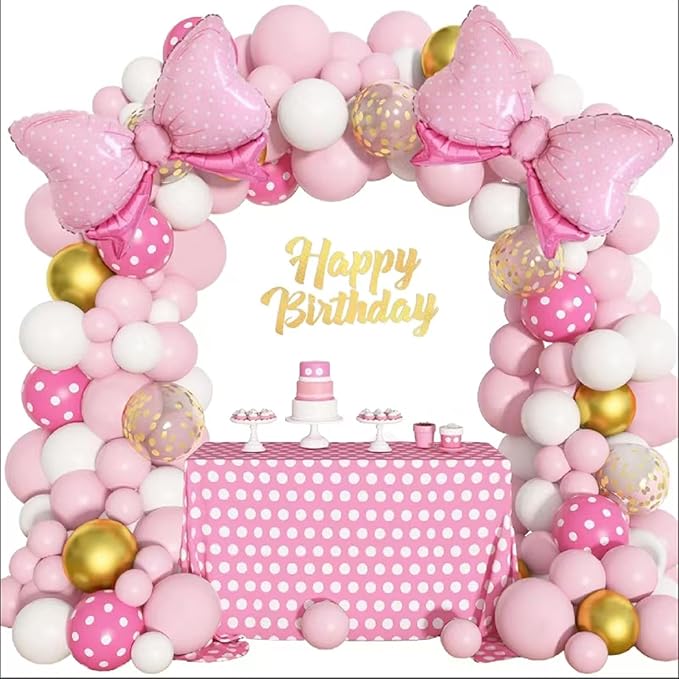 36 Inches Bow Foil Balloon Huge Bowtie Pink Balloon by GLASNES