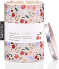 M&SENSE Raspberries Rain Scented Candle, Medium Jar Candle 11.3oz Natural Soy by MSENSE
