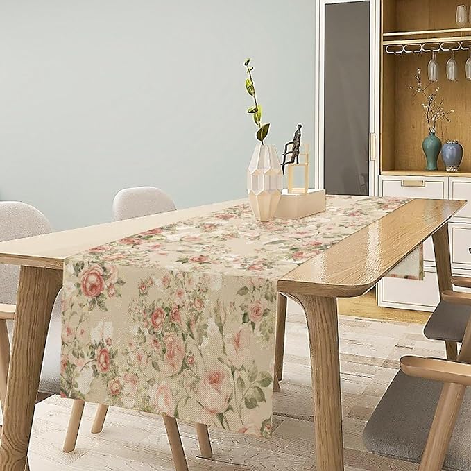 Lovely Rose Table Runner, 13in（33cm） W * 120in（305cm） L - Image 6