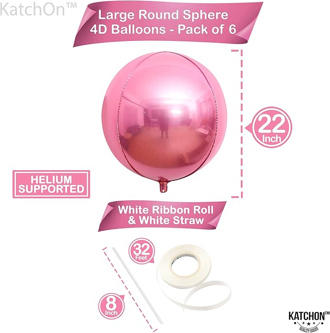 KatchOn, Light Pink Foil Balloons - Image 2