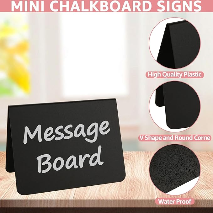 40 Pack Mini Chalkboard Signs for Food, 4x3 Inches Small Chalkboard Sign - Image 3