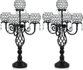 5-Arm Crystal Candelabra Centerpiece 23.2" Tall by kehail