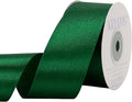 Green Satin Ribbon 1-1/2 inch X Continuous 25 Yards, Single Face Polyester by Kryvusribbon